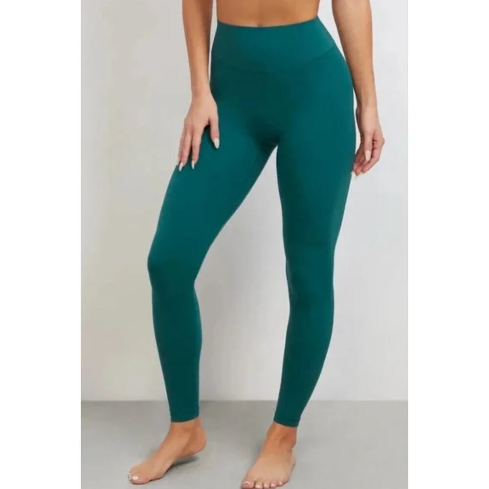 Stori Icon Tight Leggings Womens Size 12 Deep Teal Blue New Athletic Activewear